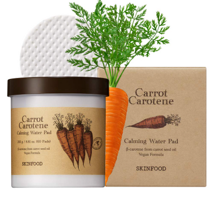 SKINFOOD Carrot Carotene Calming Water Pad 250g 60 pad