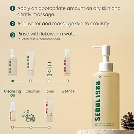 K-SECRET SEOUL 1988 Cleansing Oil : Pine Cica 1% + Probiotics 200ml