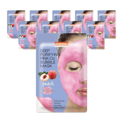 PUREDERM Deep purifying pink O2 bubble mask 25 g