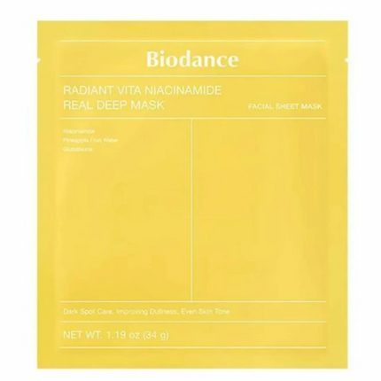 Biodance Radiant Vita-Niacinamide Real Deep Mask 34gr