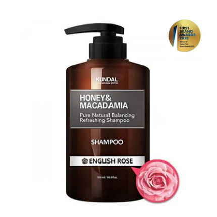 Kundal Honey & Macadamia Pure Natural Shampoo - English Rose 500ml