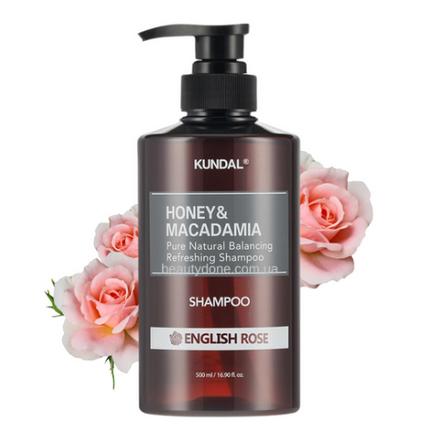 Kundal Honey & Macadamia Pure Natural Shampoo - English Rose 500ml