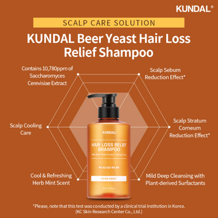 Kundal  Beer Yeast Scalp Shampoo - Herb Mint 500ml