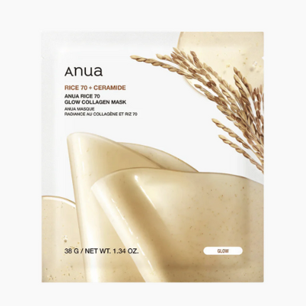 Anua Rice 70 Glow Collagen Mask 38g