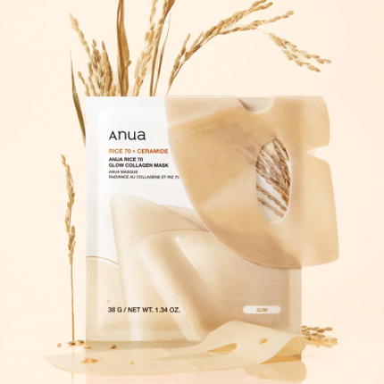 Anua Rice 70 Glow Collagen Mask 38g