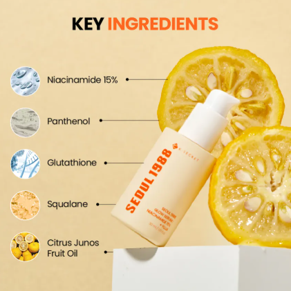 K-SECRET SEOUL 1988 Glow Serum : Niacinamide 15% + Yuja 30ml