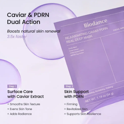 BIODANCE - Rejuvenating Caviar PDRN Real Deep Mask 34g