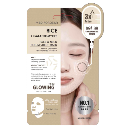 MEDIFORDEAR Rice + Galactomyces Face & Neck Mask 30ml