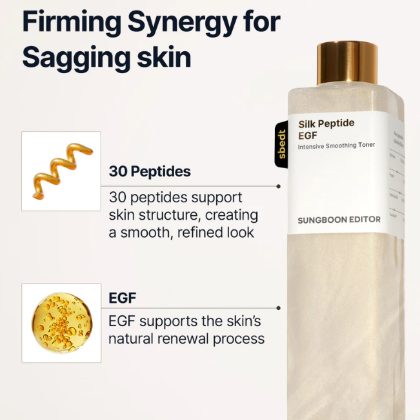 SUNGBOON EDITOR Silk Peptide Egf Intensive Smoothing Toner 300ml