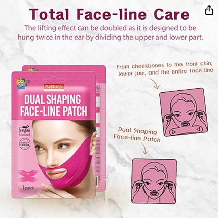 Purederm - Dual Shaping Face-line Patch, 1pc