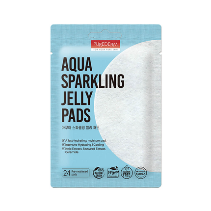 PUREDERM Aqua Sparkling Jelly Pad, 24 τεμ.
