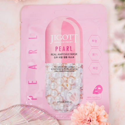 Jigott Pearl Real Ampoule Sheet Mask 27ml